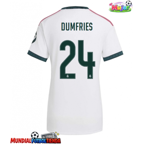 Camiseta Real Madrid Denzel Dumfries #24 Primera Equipación Replica 2026-27 para mujer mangas cortas